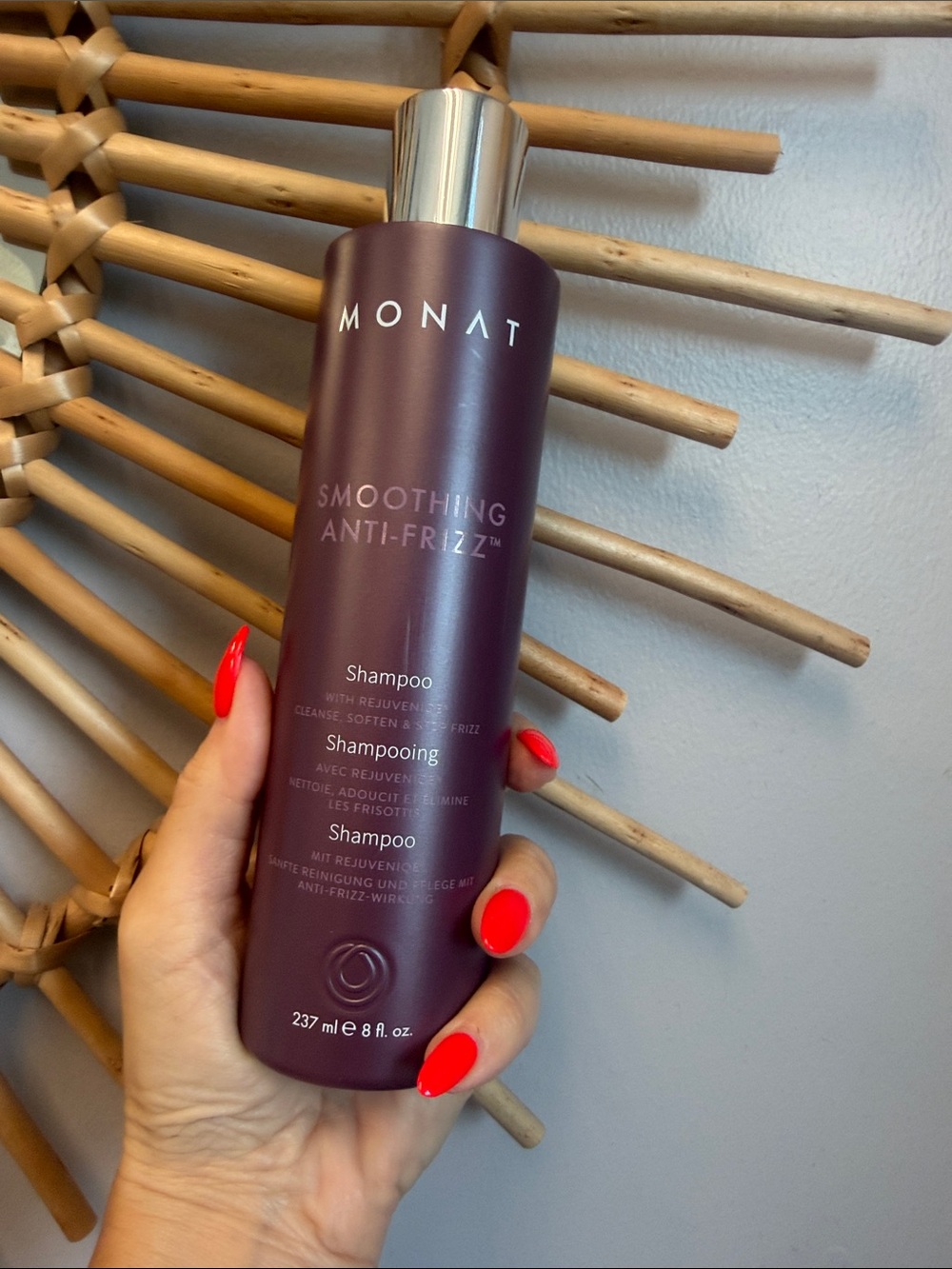 MONAT Smoothing Anti-Frizz Shampoo — Plum Bottle